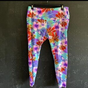 Fused Hawaii leggings workout or swim 2x